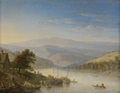 View of the Rhine near Andernach, Germany, Herman Saftleven, 1655