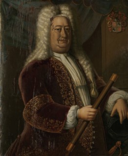 Portrait of Dirk van Cloon, Governor-General of the Dutch East Indies, Hendrik van den Bosch, 1733