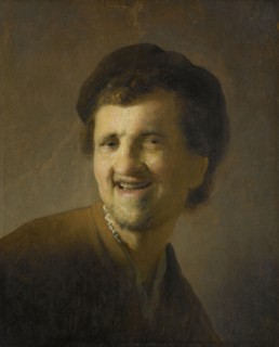 Bust of a laughing young man, circle of Rembrandt Harmensz. van Rijn, c. 1629 - c. 1630