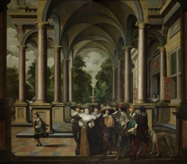 A Gallery. One of a seven-part room decoration, Dirck van Delen, 1630 - 1632