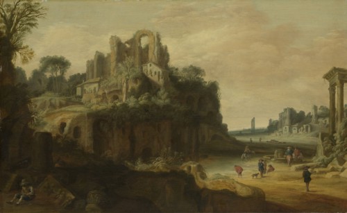 Roman Landscape with the Palatine to the left and part of the Roman Forum on the right, Pieter
