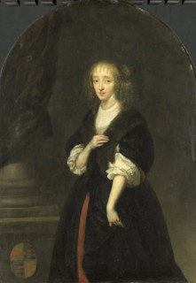Portrait of Jacoba Bicker (1640-95), wife of Pieter de Graeff, Caspar Netscher, 1663
