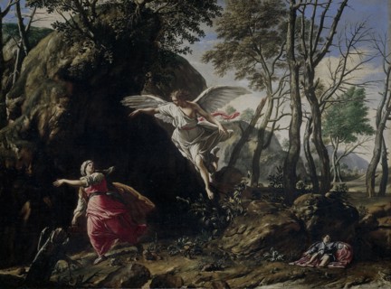 Hagar and Ishmael in the Desert, Francesco Cozza, 1665