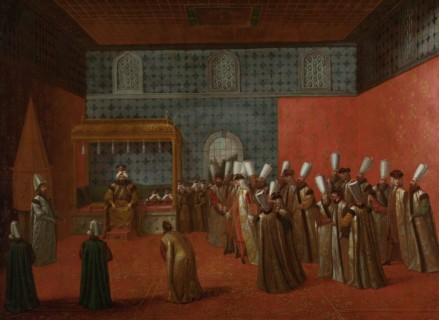 Ambassador Cornelis Calkoen at his Audience with Sultan Ahmed III, Jean Baptiste Vanmour, c. 1727 -