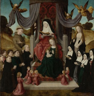 Virgin and Child with Saint Anne and Saints Francis and Lidwina, with Donors (Anna Selbdritt),