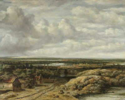 Distant View with Cottages along a Road, Philips Koninck, 1655