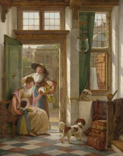 A Cherry Vendor at the Door, Abraham van Strij, I, 1816