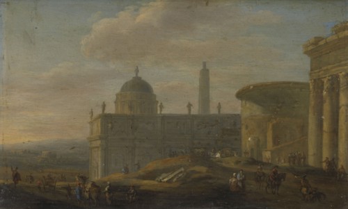 Italian city view, Jacob van der Ulft, 1650 - 1689