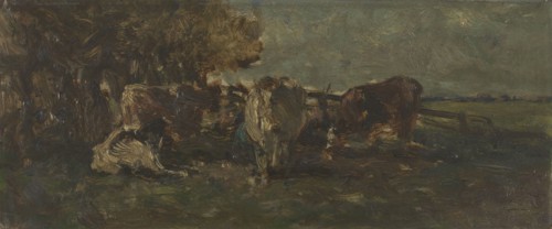 The milk bend, Willem Roelofs, I, 1870 - 1897