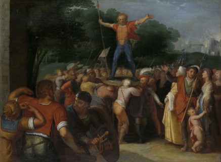Brinio Is Appointed Chief of the Caninifates, Brinio Raised on the Shield, Otto van Veen, 1600 -