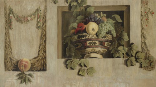 Still Life with Fruit and Flower Garlands, Jacob van Campen, 1645 - 1650