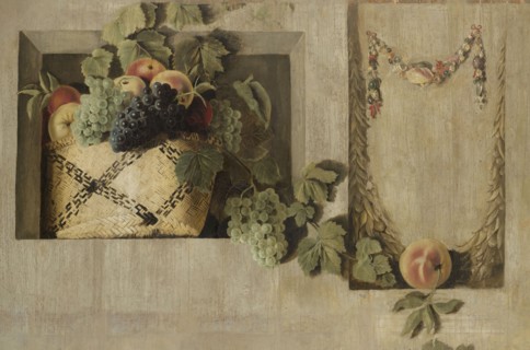 Still Life with Fruit and Flower Garlands, Jacob van Campen, 1645 - 1650
