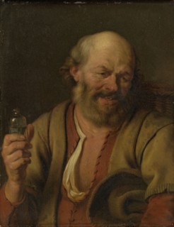 A Man with a little drink Bottle, Ary de Vois, 1660 - 1680