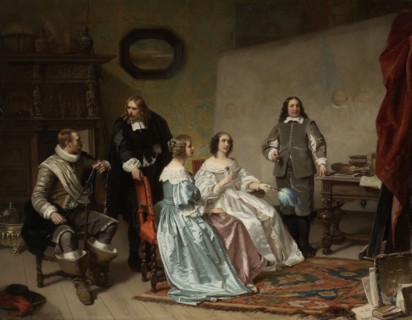 The Princess of Orange Visiting the Work-shop of Bartholomeus van der Helst, Hendrik Jacobus