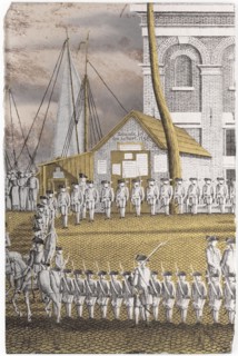 Cadets Lined up in front of the Het Zeerecht Building in Amsterdam, The Netherlands, Jonas Zeuner,