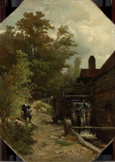 Jacob van Ruisdael Sketching a Watermill, Albert Gerard Bilders, 1864