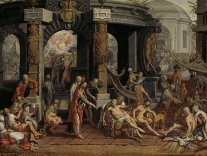 The Healing of the Paralytic, Pool of Bethesda, Pieter Aertsen, 1575