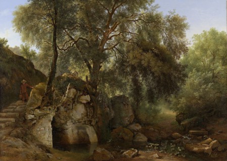 View in the Park of the Villa Chigi at Ariccia, Abraham Teerlink, 1822