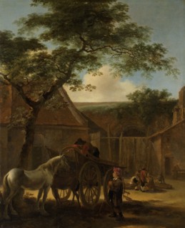 Barnyard, circle of Jan Both, 1630 - 1670