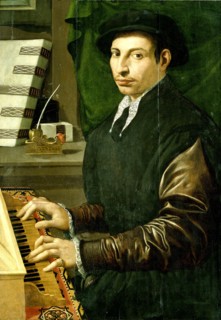 Man Playing the Clavichord, Francesco Traballesi, 1554 - 1570