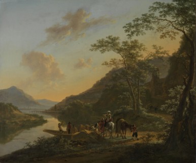 Italian Landscape with Ferry, Jan Both, c. 1652