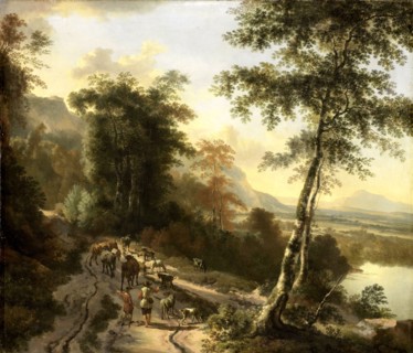 Landscape with Drovers, Jan Hackaert, 1660 - 1685