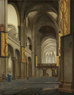 The Nave and Choir of the Mariakerk in Utrecht, The Netherlands, Pieter Jansz. Saenredam, 1641