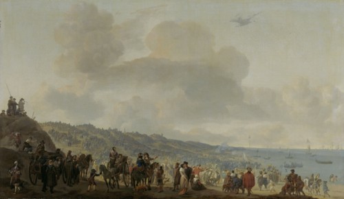Embarkation of Charles II, King of England, at Scheveningen, 2 June 1660, Johannes Lingelbach, 1660