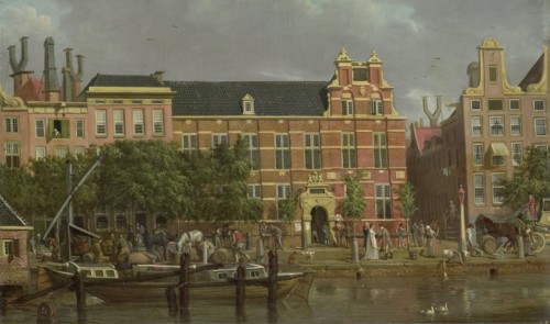 The Latin school on the Singel, Amsterdam, Jacob Smies, 1802
