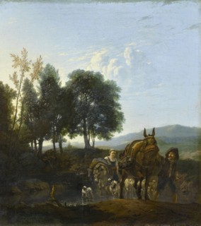 Landscape with Muleteers, Karel Dujardin, 1650 - 1655