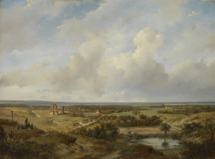 View of Haarlem, The Netherlands, Andreas Schelfhout, 1844