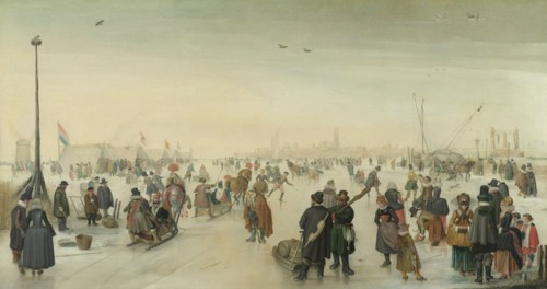 Enjoying the Ice near a Town, Hendrick Avercamp, c. 1620