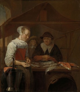The fishwife, Quiringh Gerritsz. van Brekelenkam, 1650 - 1670