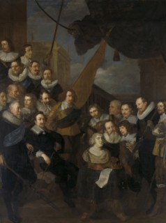 Officers and archers of district XIX, Amsterdam, The Netherlands, led by Captain Cornelis Bicker