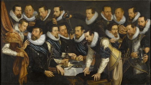 Officers and other civic guardsmen of the XIth District of Amsterdam, under the command of Captain