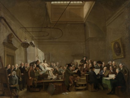 The Drawing Gallery of the Felix Meritis Society, Adriaan de Lelie, 1801