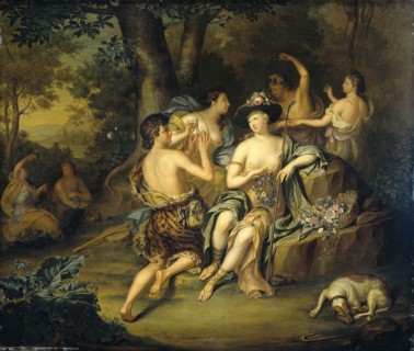 Shepherds and Shepherdesses in a Landscape, Hieronymus van der Mij, c. 1735