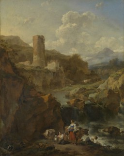 Italian Landscape, Nicolaes Pietersz. Berchem, 1656