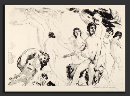 Arthur B. Davies, Release at the Gates, American, 1862 - 1928, 1818-1920, lithograph with lithotint