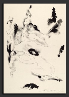 Arthur B. Davies, Orchard of Bounties, American, 1862 - 1928, 1919-1920, lithograph with lithotint