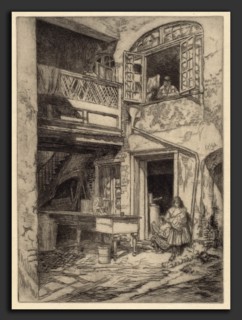 Charles Henry White, An Old Courtyard (New Orleans), American, born Canada, 1878 - 1918, 1906,