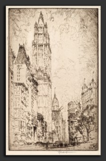 Joseph Pennell, The Woolworth Building, American, 1857 - 1926, 1915, etching