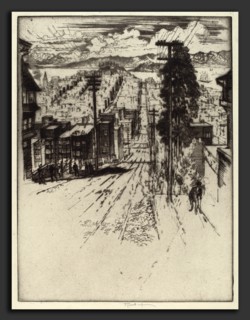 Joseph Pennell, Down and Up the Hills to the Bay, San Francisco, American, 1857 - 1926, 1912,