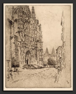 Joseph Pennell, Towers of the Bishop's Palace, Beauvais, American, 1857 - 1926, 1907, etching