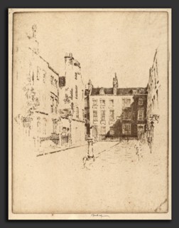 Joseph Pennell, Cowley Street, Westminster, American, 1857 - 1926, 1906, etching