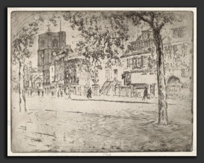 Joseph Pennell, House Where Whistler Died, American, 1857 - 1926, 1904, etching
