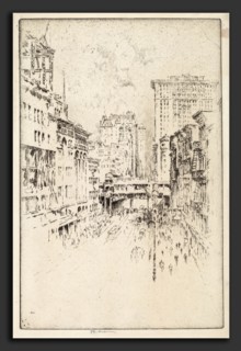 Joseph Pennell, Forty-Second Street, American, 1857 - 1926, 1904, etching