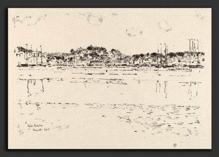 Childe Hassam, Inner Harbor, American, 1859 - 1935, probably 1918, lithograph