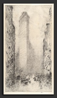 Childe Hassam, Washington's Birthday, Fifth Avenue & 23rd Street, American, 1859 - 1935, 1916,