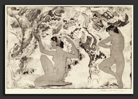 Arthur B. Davies, Angled Beauty, American, 1862 - 1928, 1918, softground etching and aquatint in